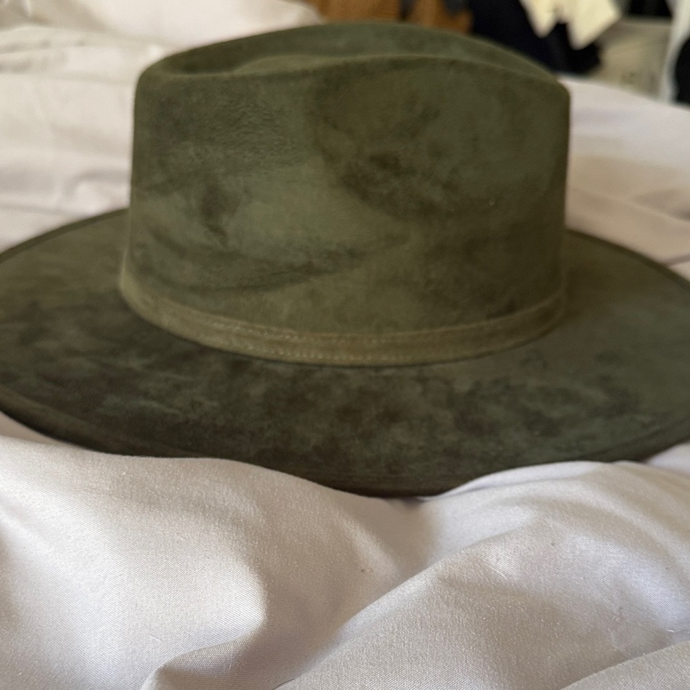 Olive Green Wide Brim Hat